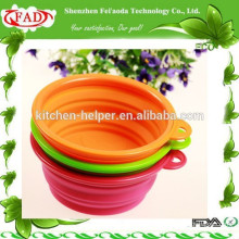 Food Grade LFGB Certificado Portable Pet Feeder Silicone Pet Bowl